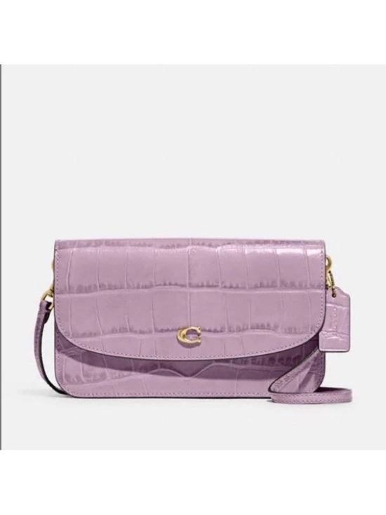 Coach Handbags - Coach Ice Purple Crocodile Embossed Leather Convertible Hayden Crossbody Bag NWT